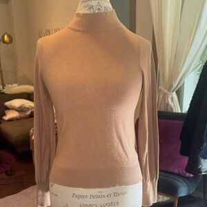 Topshop Camel Mock Turtleneck Sweater women’s size 2